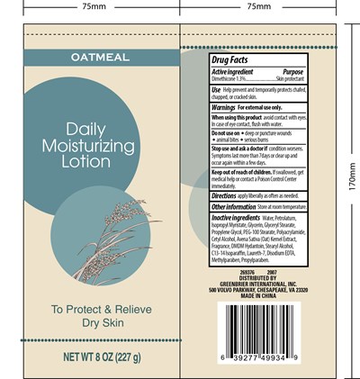Label (Oatmeal Daily Moisturizing Lotion 8oz)